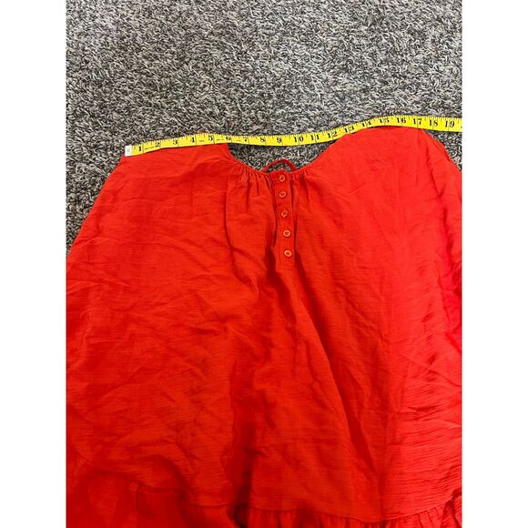 Sincerely Jules Red Rosa Cross Strap Dress Womens Sz S Shapeless Flowy Boho - Picture 12 of 13